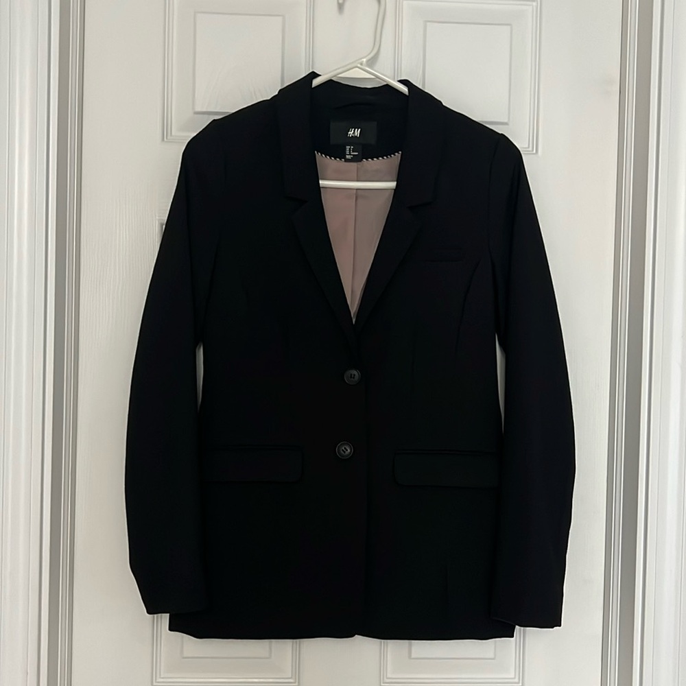 H&M suit jacket black 4